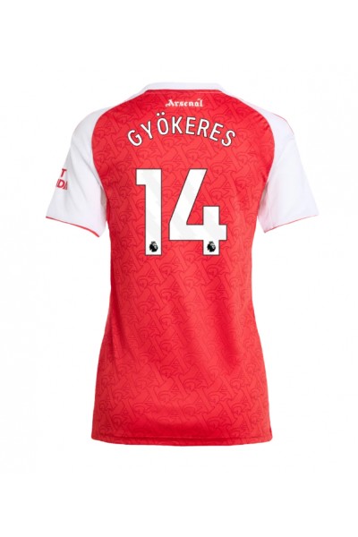 Arsenal Viktor Gyokeres #14 Jalkapallovaatteet Naisten Kotipaita 2025-26 Lyhythihainen Arsenal Viktor Gyokeres #14 Jalkapallovaatteet Naisten Kotipaita 2025-26 Lyhythihainen